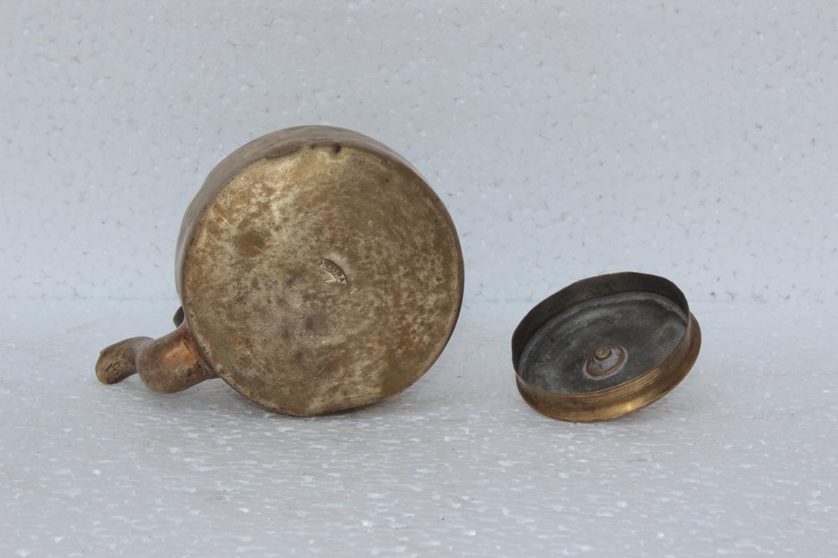 手作りインド製真鍮ケトル - 1900年代アンティークティーポット