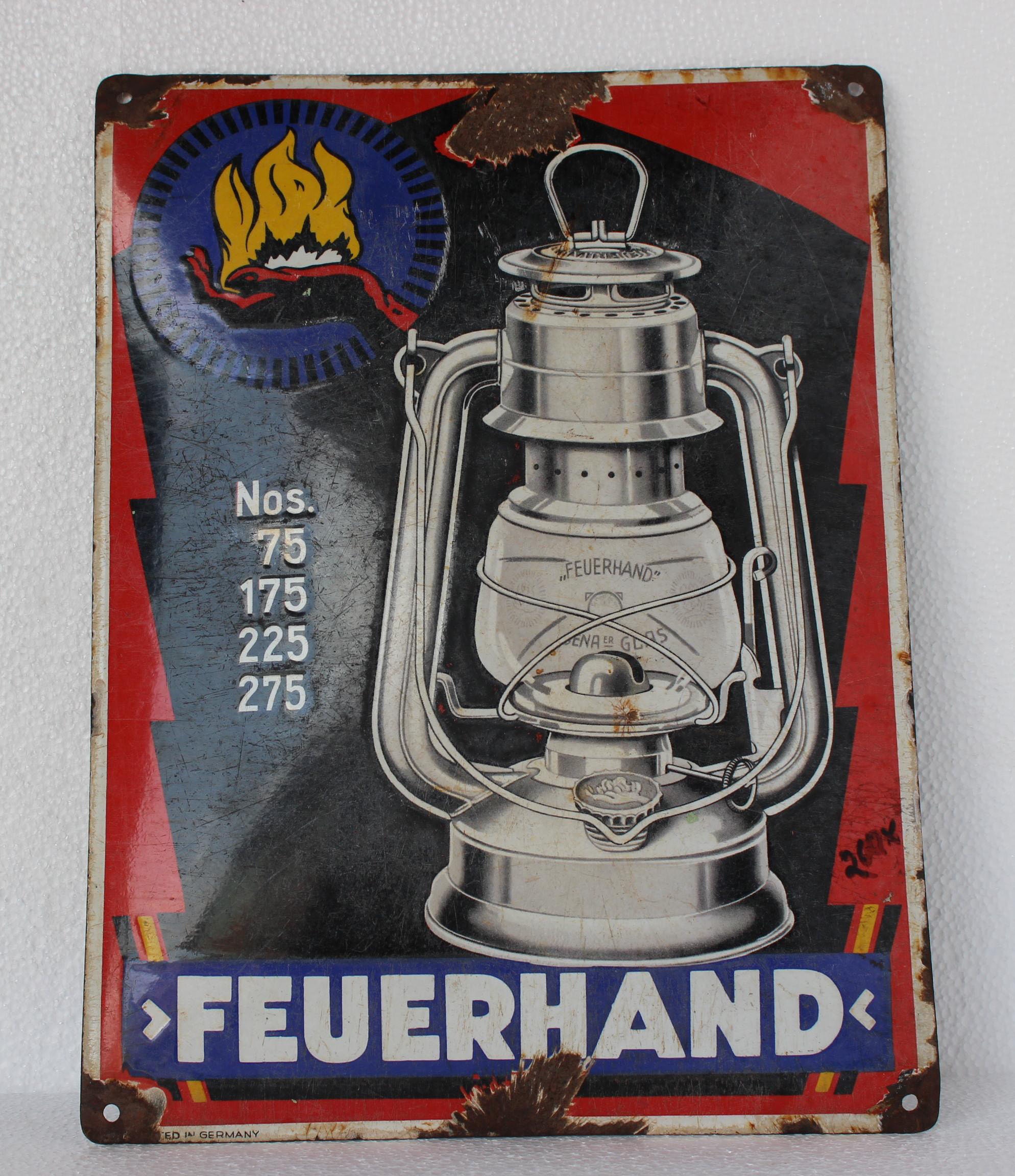 戦前物 FEUERHAND 琺瑯看板 戦前物 FEUERHAND 琺瑯看板