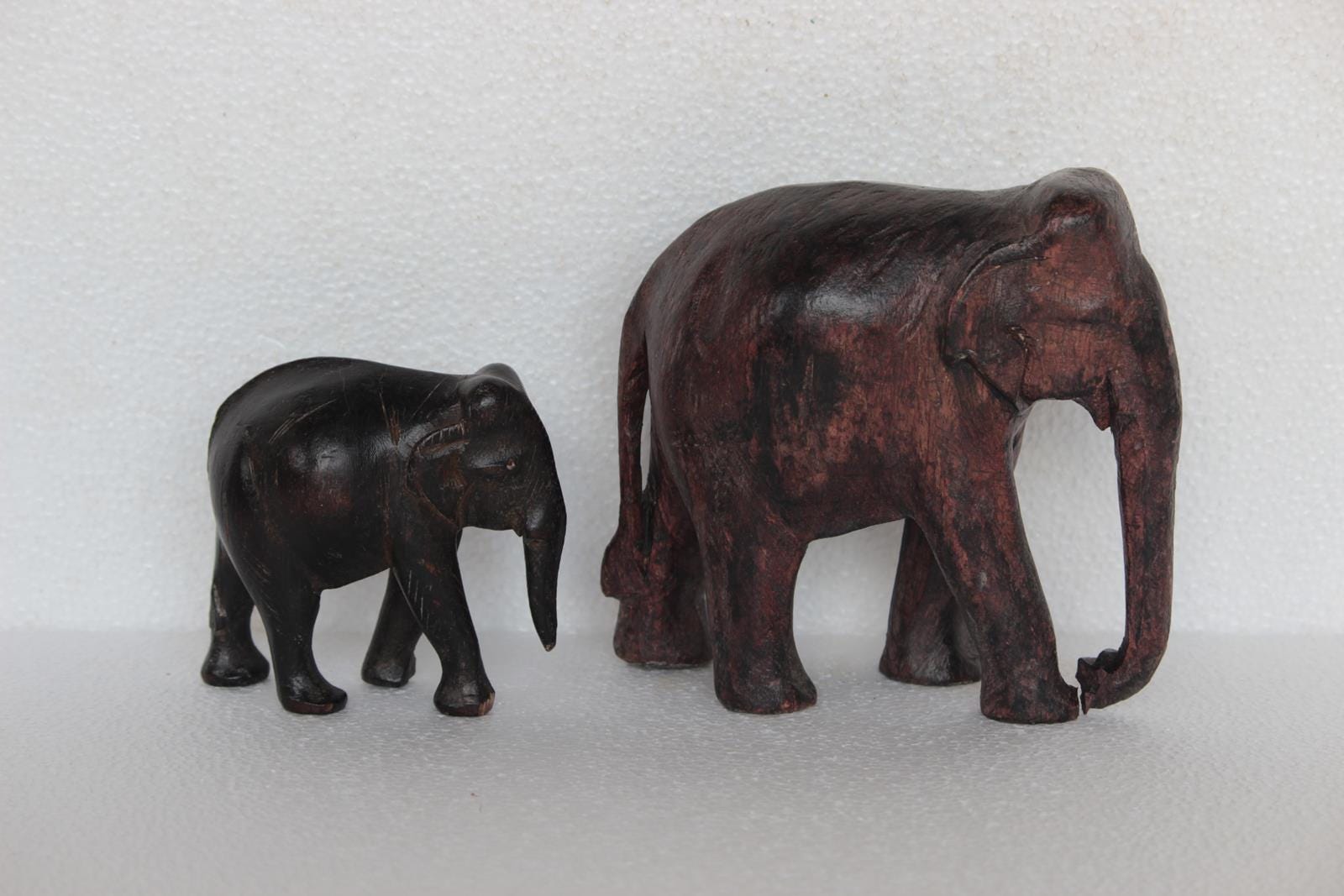 木製象のペア像 新しい装飾フィギュア ホームデコレーション - Etsy 日本