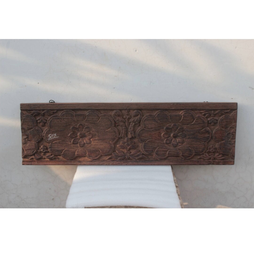 Carved Teak Box - From Rajasthan - Ca 90 Yrs Old Carved Teak Box - From Rajasthan - Ca 90 Yrs Old