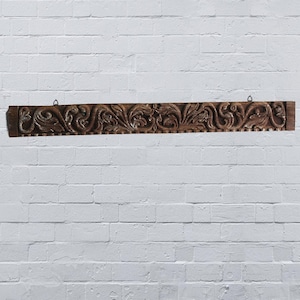 Antique Door Panel, Old Wooden Hand Carved Wall Panel, Wooden Vintage Wall Decor Panel, Indian Art Wall Decor, Home Decor  123