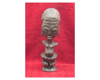 Figura antigua de hombre tribal, estatua masculina antigua de madera antigua de 1900, estatuas antiguas y esculturas, artículos de decoración del hogar