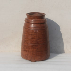 Holztöpfe, Holztöpfe und Vasen, Holz Himachal Wassertopf Holz Matka Topf