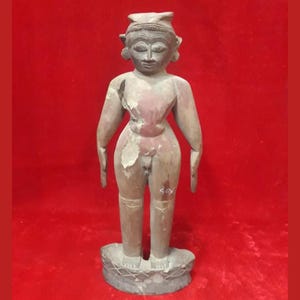 Wooden Doll Female Figure Antique Old Vintage Rare Carved Home Decor