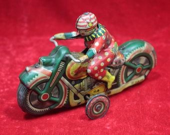 Rider with Bike Toy 1900s Old Rare Small Vintage Decor Antique Collectible