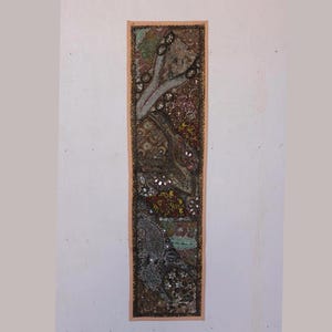 Handmade Embroidered Tapestry – Vintage Patchwork Wall Art Hanging