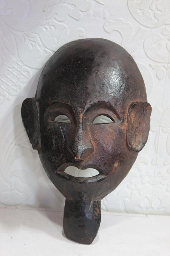 Wooden Wall Mask Vintage Old Style Antique Decorative Halloween Gifts