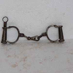 Iron Lock Handcuff Old Vintage Antique Home Decor Decorative Collectible