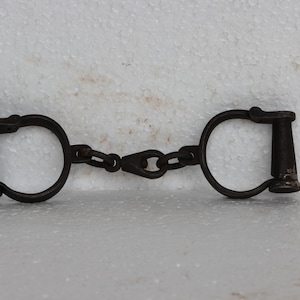 Iron Lock Handcuff Vintage Old Antique Decorative Collectible