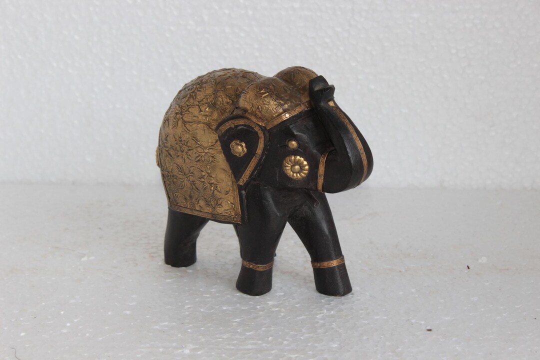 Wooden Statue Carved Elephant Figure Old Vintage Antique Home Decor - Etsy