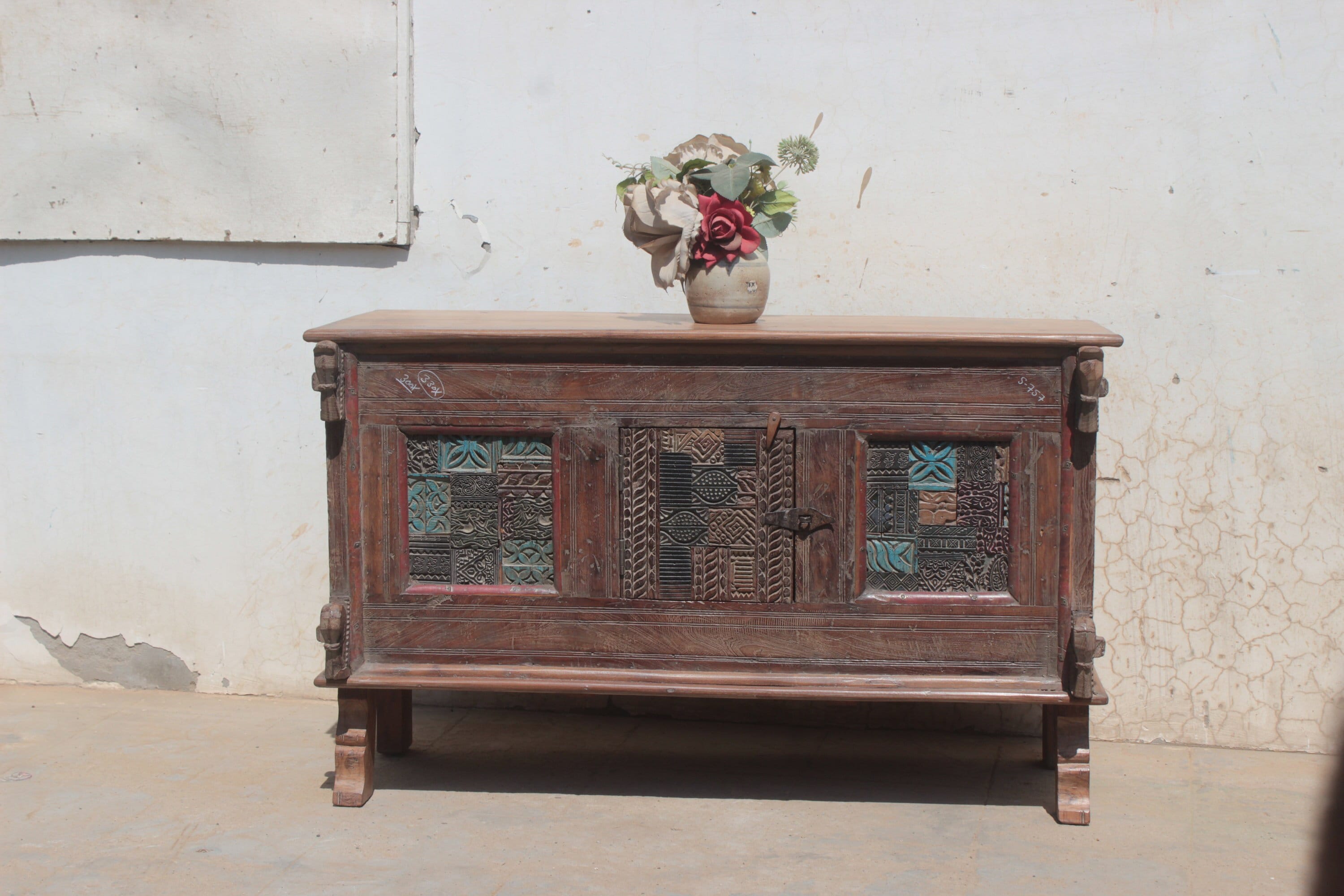 Damchiya Carved Dowry Chest Vintage Trunk Box Side Table - Etsy Australia