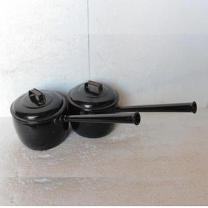 Vintage Large Enamelled Cooking Pot, Saucepan