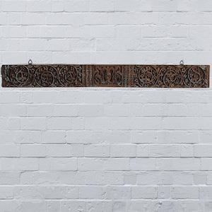Vintage Wooden Wall Decor Panel, Antique Door Panel, Old Wooden Hand Carved Wall Panel, Indian Furniture, Wall Decor, Home Decor 138