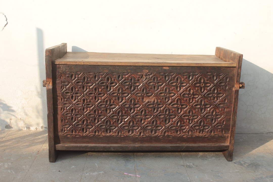 Antique Wooden Storage Box - Etsy