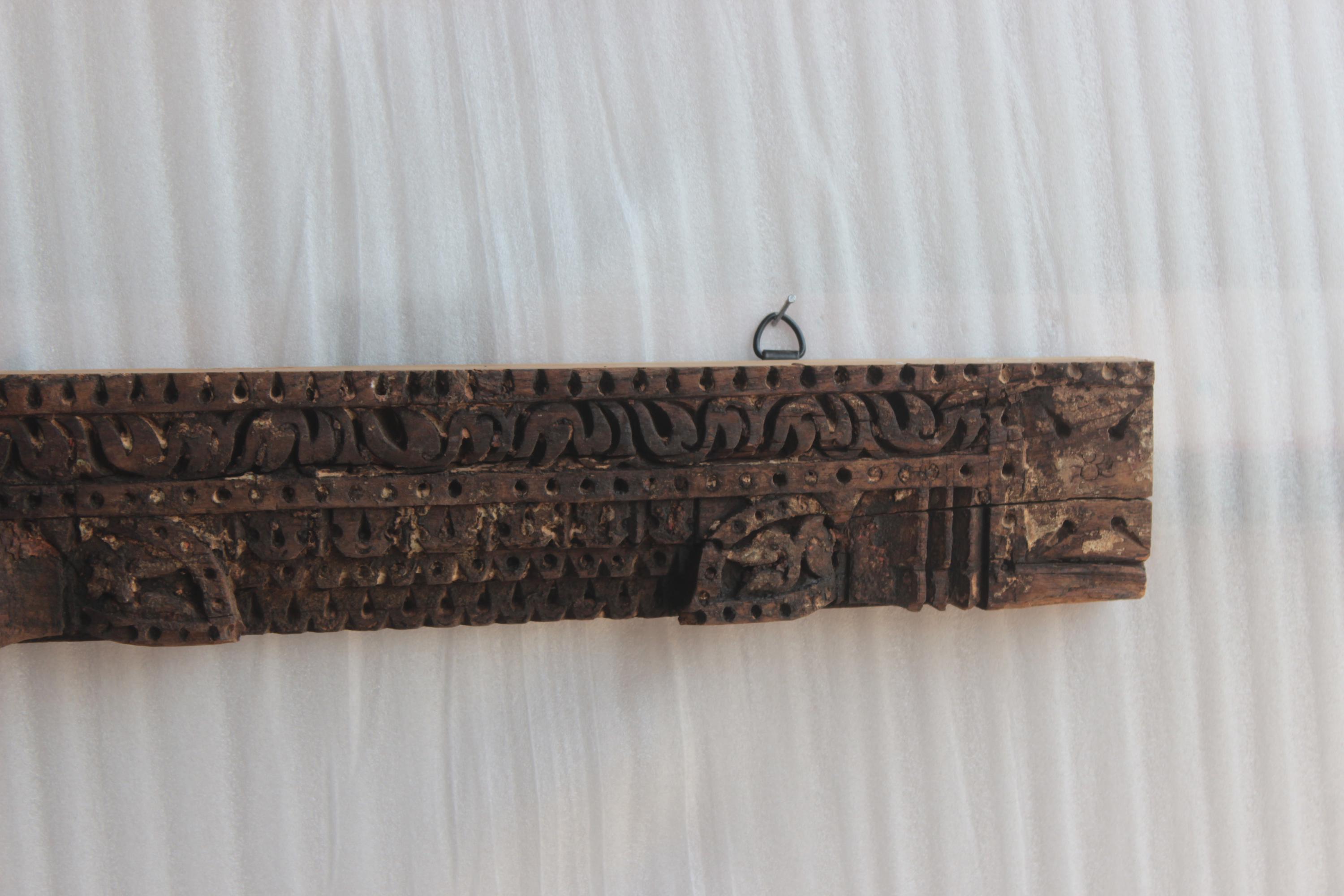 100～120年前のヴィンテージ手彫り木製壁パネルアンティーク壁装飾