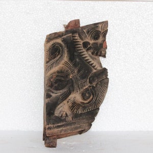 Yali Statue  Sculpture Wooden Wall Bracket Corbel Pair Vintage Home Decor Shelf Support Guardian Lion Entrance Hindu Temple Deco Small