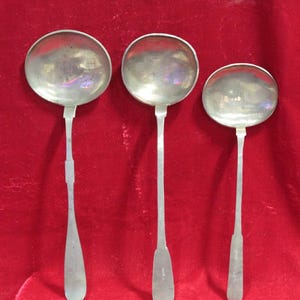 Set of 3 Vintage Brass Seving Spoon, Kitchen Utensils, Mid Century, Brass Utensils