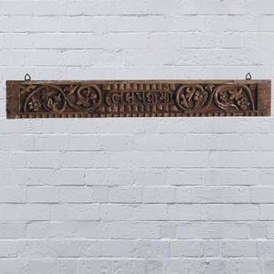 Antique Door Panel, Wall Decor, Home Decor Old Wooden Hand Carved Wall Panel, Vintage Wooden Wall Decor Panel, Indian Furniture 140