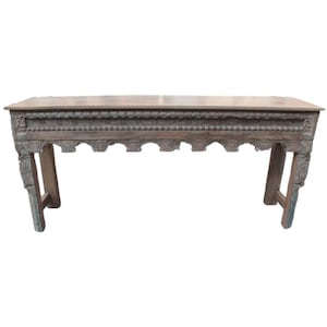 Vintage houten consoletafel – handgemaakte rustieke charme