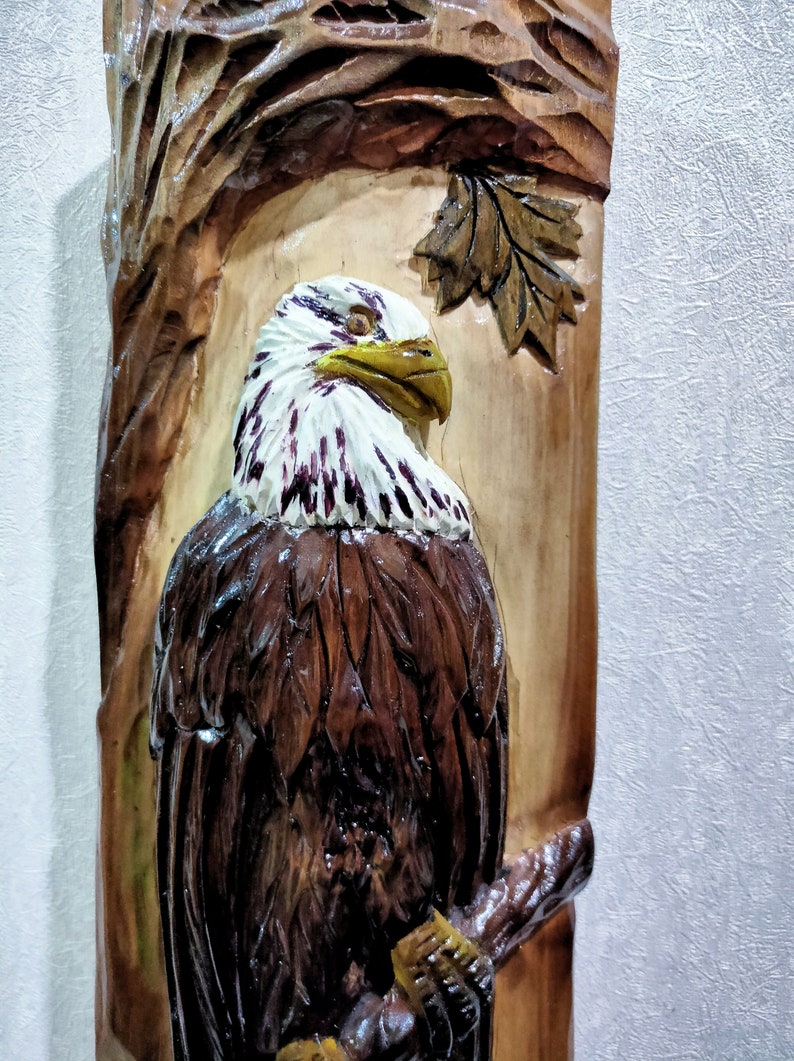 Wood eagle Bald eagle Carved eagle Wooden eagle Eagle wall Etsy