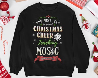 Music Christmas Sweater Music Christmas Shirt Music Christmas Sweatshirt Music Teacher Ugly Christmas Sweater Music Teacher Sweater