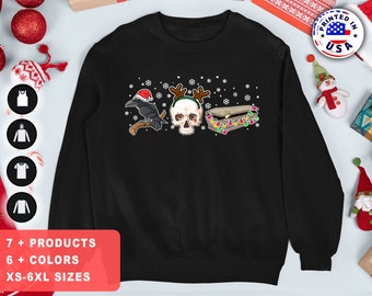 Goth Gifts Goth Ugly Christmas Sweater Goth Christmas Sweater Goth Sweater Goth Sweatshirt Goth Shirt Goth Christmas Sweatshirt