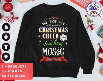 Music Teacher Gift Music Teacher Christmas Sweater Music Teacher Sweatshirt Music Teacher Shirt Christmas Shirt Music Teacher Christmas Gift