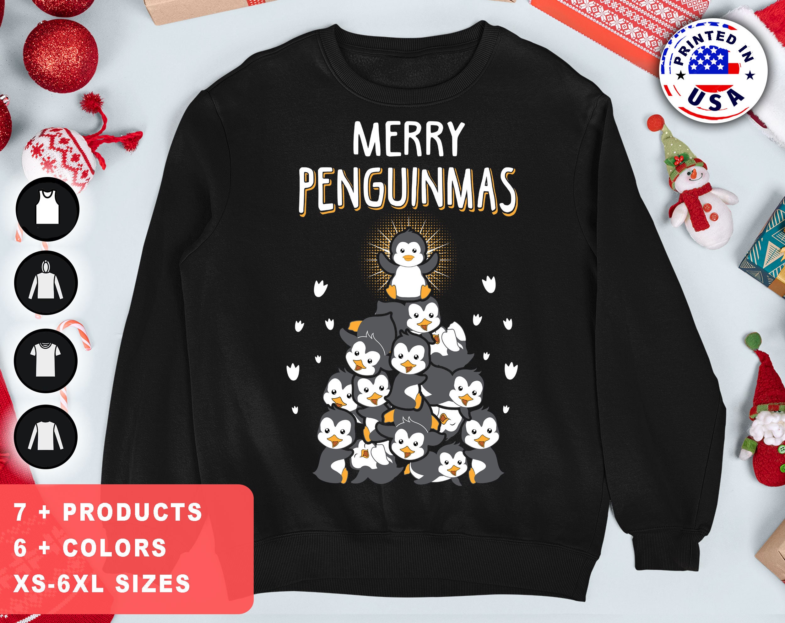 Penguin Christmas Song Ugly Christmas Sweater - Anynee
