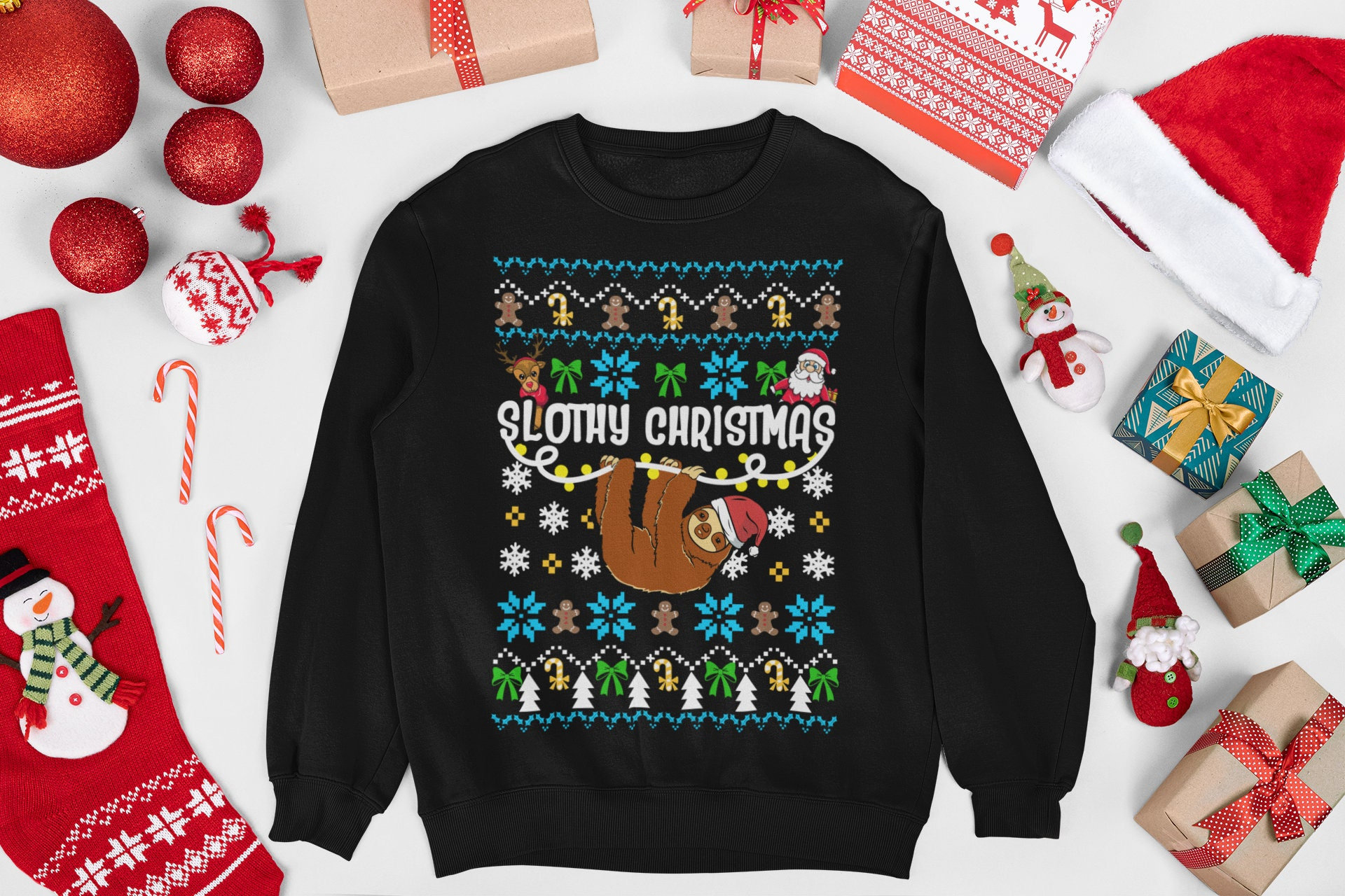 Sloth Ugly Christmas Sweater Sloth Christmas Sweatshirt Sloth Christmas Shirt Sloth Christmas Sweater Ugly Christmas Sweater Women Men Kids Etsy