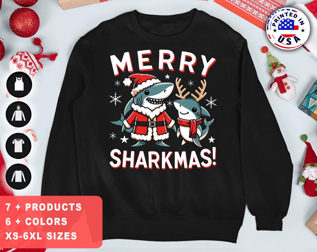 Shark Ugly Christmas Sweater Shark Sweater Shark Sweatshirt Shark Shirt