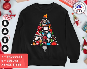 Cute Funny Hockey Christmas Sweater Hockey Sweater Hockey Sweatshirt Hockey Shirt Hockey Ugly Christmas Sweater Women Men Kids Hockey Gifts