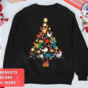 Cute Chicken Sweater Chicken Sweatshirt Chicken Shirt Chicken Gifts Chicken Christmas Sweater Chicken Ugly Christmas Sweater Women Men Kids
