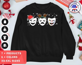 Cute Funny Thespian Theatre Christmas Sweater Theatre Sweater Theatre Sweatshirt Shirt Ugly Christmas Sweater Theatre Gift Broadway Gift