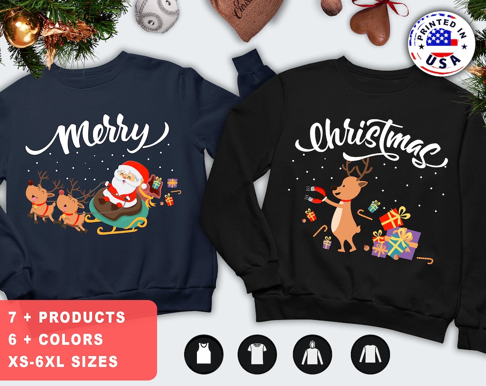Peckshirt Custom Matching Ugly Christmas Sweaters Couples Ugly Christmas Sweaters Matching Christmas Sweaters Couples Christmas Sweaters Couples Sweaters