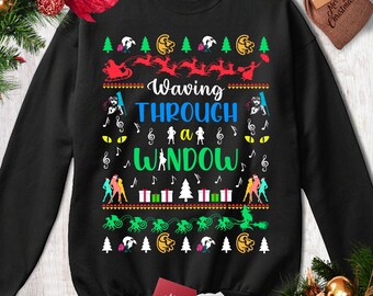 Broadway Christmas Sweater Broadway Ugly Christmas Sweater Broadway Sweatshirt Broadway Christmas Tree Sweater Musical Theatre Broadway Gift