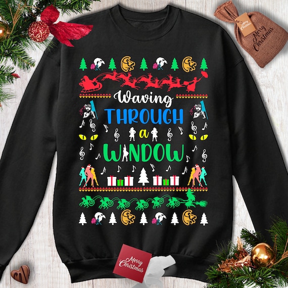 Broadway Christmas Sweater Broadway Ugly Christmas Sweater Broadway Sweatshirt Broadway Christmas Tree Sweater Musical Theatre Broadway Gift Etsy