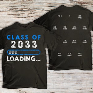 Custom Class of 2033 T-shirt Made With Print On the Back Graduation Gift