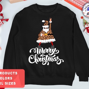 Leopard ugly christmas sweater hotsell