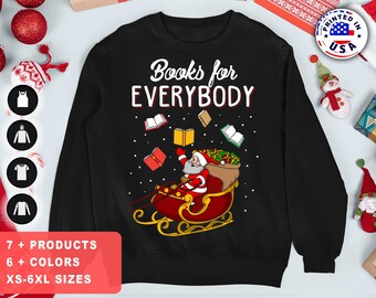 Books Ugly Christmas Sweater Book Christmas Sweater Bookish Gifts Bookish Sweatshirt Book Sweatshirt Librarian Sweatshirt Reading Sweatshirt
