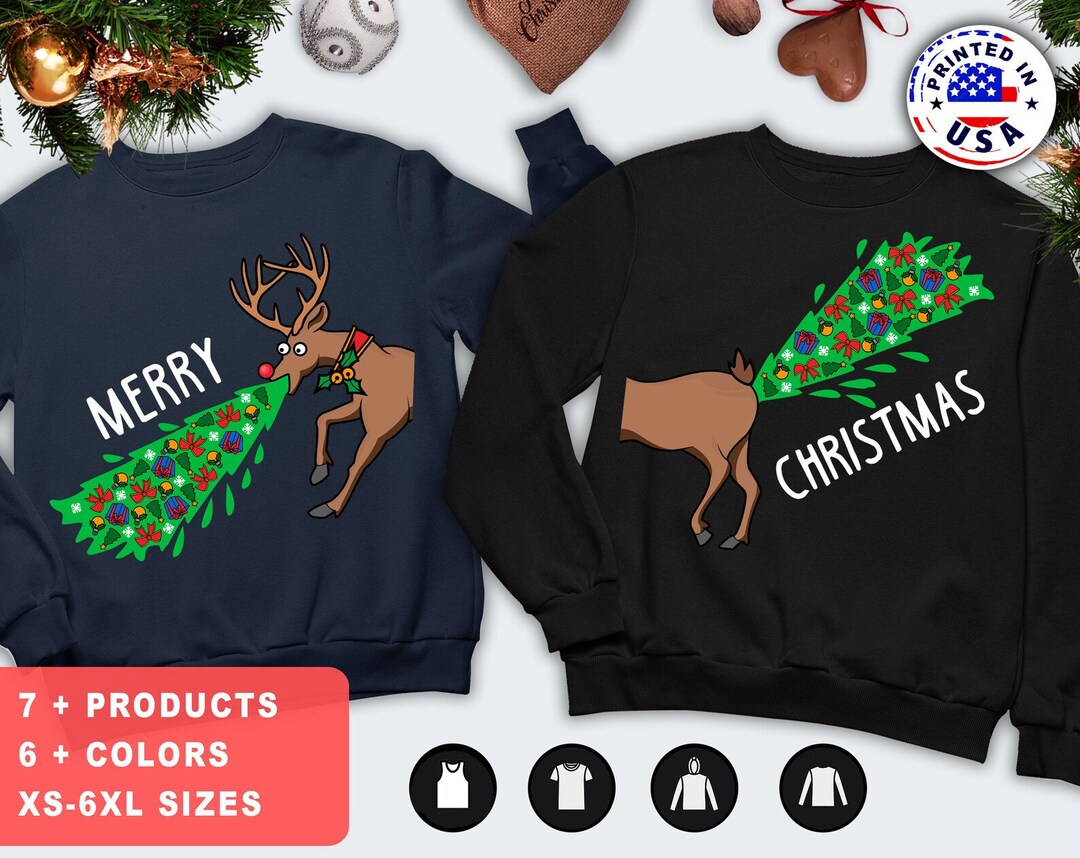 Matching Ugly Christmas Sweater Couples Christmas Sweater Ugly Matching ...