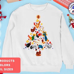 Cute Chicken Sweater Chicken Sweatshirt Chicken Shirt Chicken Gifts Chicken Christmas Sweater Chicken Ugly Christmas Sweater Women Men Kids