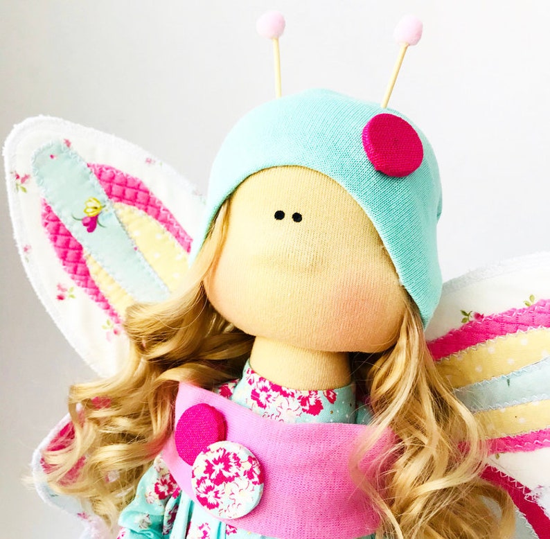 Tilda doll tutorial. Pattern butterfly doll. Doll making. Etsy