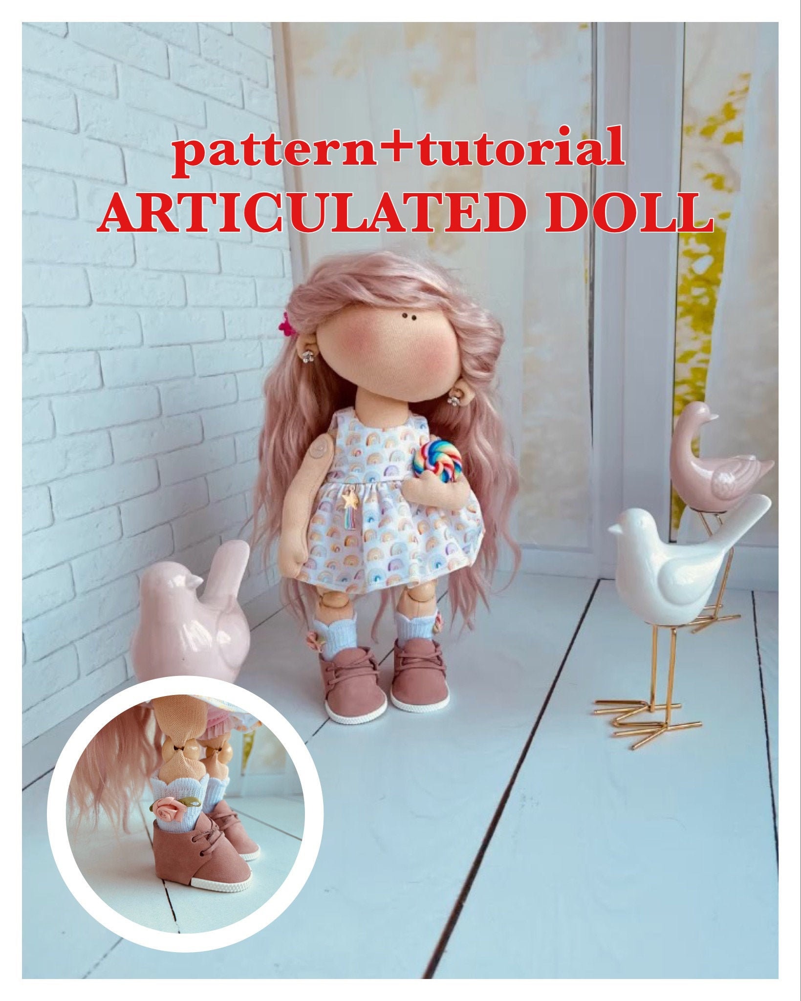 Tilda doll tutorial Articulated doll Doll making Body sewing Etsy