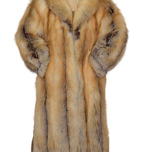 Real Red FOX Fur Maxi big tall full length Coat All sizes & custom styles for men&#39;s women&#39;s made by me.