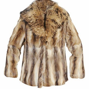 Echter Tier Pelz-Mantel mit Waschbär Hund Fellkragen Herren Damen von mir hergestellt.
