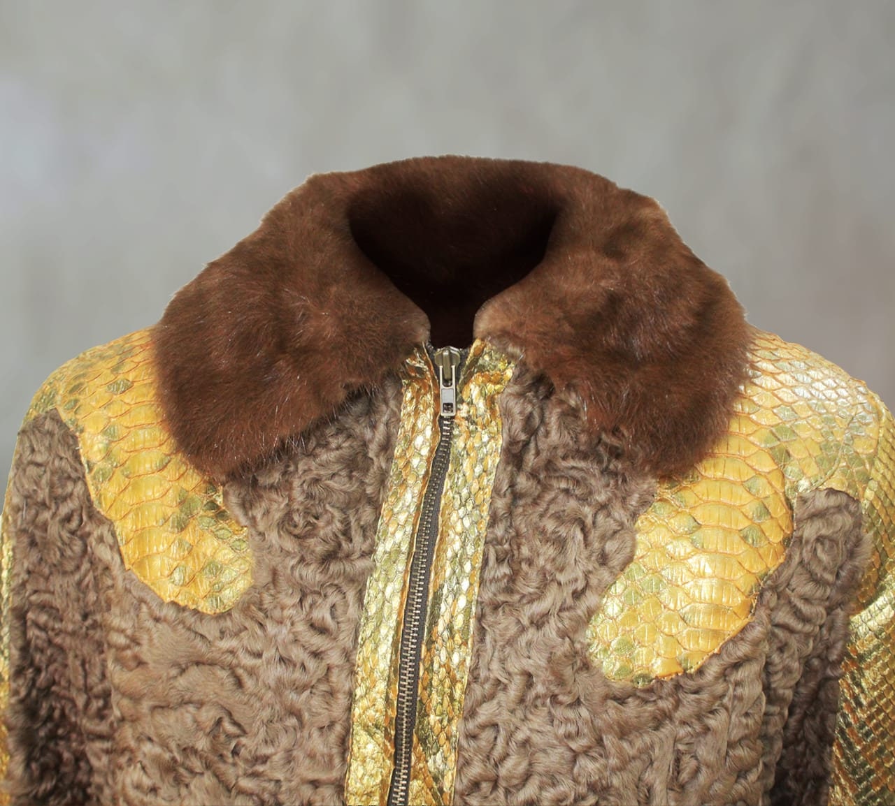 Men's Genuine Python Snake Skins Exotic Hides Brown B3