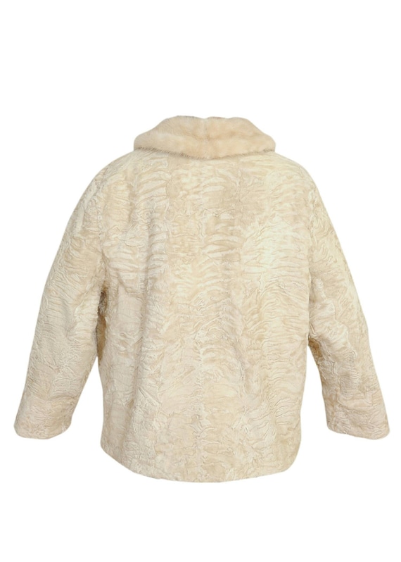 Astrakhan Coat Lamb Fur Coat Mens Men's Burgundy Red Astrakhan