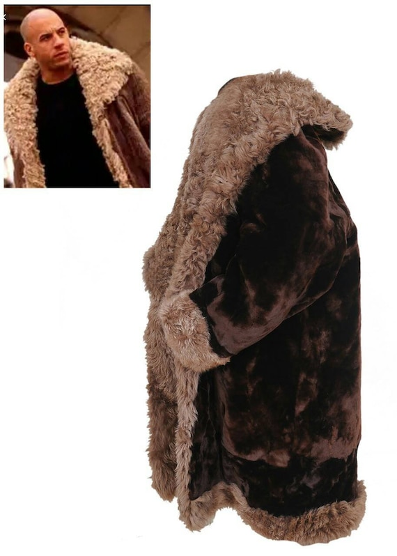 VIN DIESEL Real Sheared Beaver Fur Coat Alpaca sheep natural ...