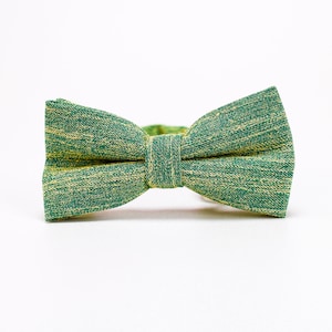Wedding Bow Tie,Mens Bow Tie,Green Yellow Pinstripe BowTie,Groom BowTie,Groomsmen Bow Tie,Men Birthday Bow Tie,Christmas BowTie,Gift for Him
