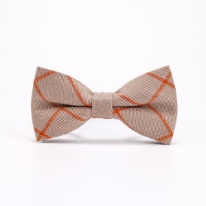 Mens Plaid Bowties,Black Red Bowtie,Beige Orange Bowtie,Dark Brown Blue Bowtie,Wedding BowTie,Bowtie for Groom,Groomsmen Gift,Gift for Him